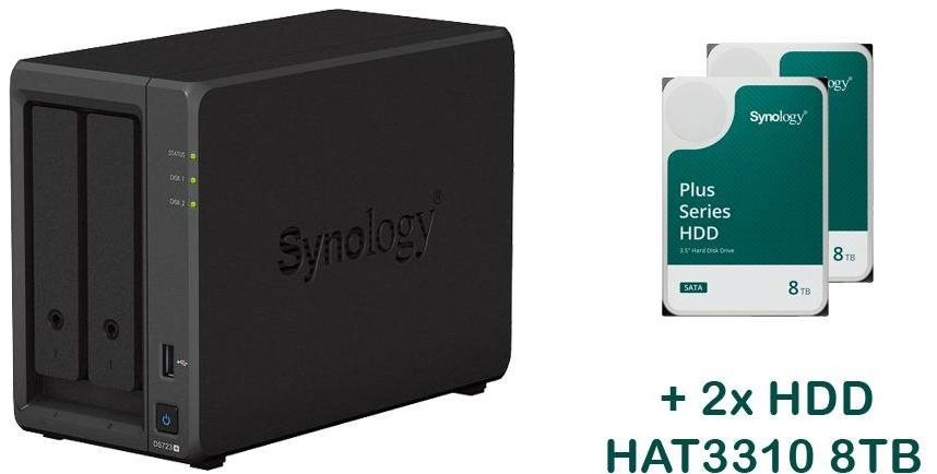 Synology DS723+ NAS 2x HAT3310-8T (16TB)