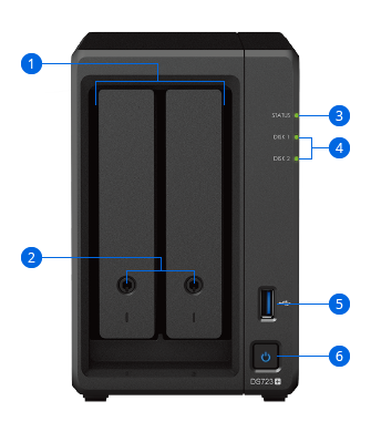 NAS Synology DS723+ 2x HAT3300-4T (8TB)