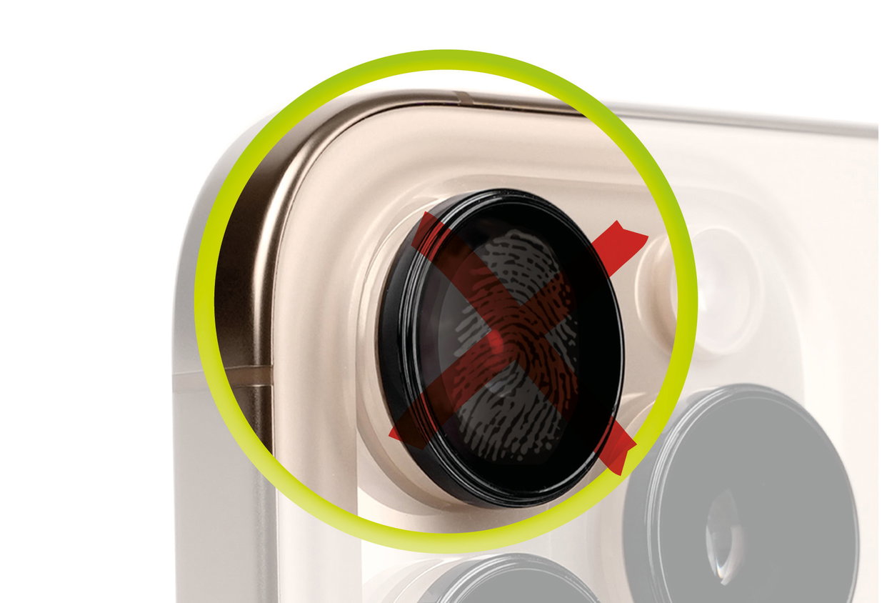 Mobile Origin Easy Lens Guards camera lens protector, black - iPhone 17