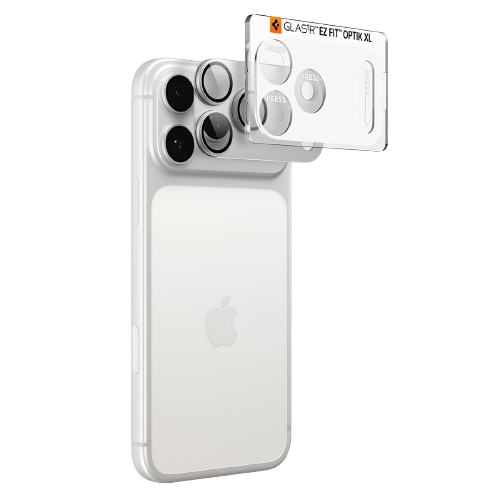 Védőüveg objektívre Spigen Glass Tr EZ Fit Optik Pro XL 1 Pack silver iPhone 18 Pro