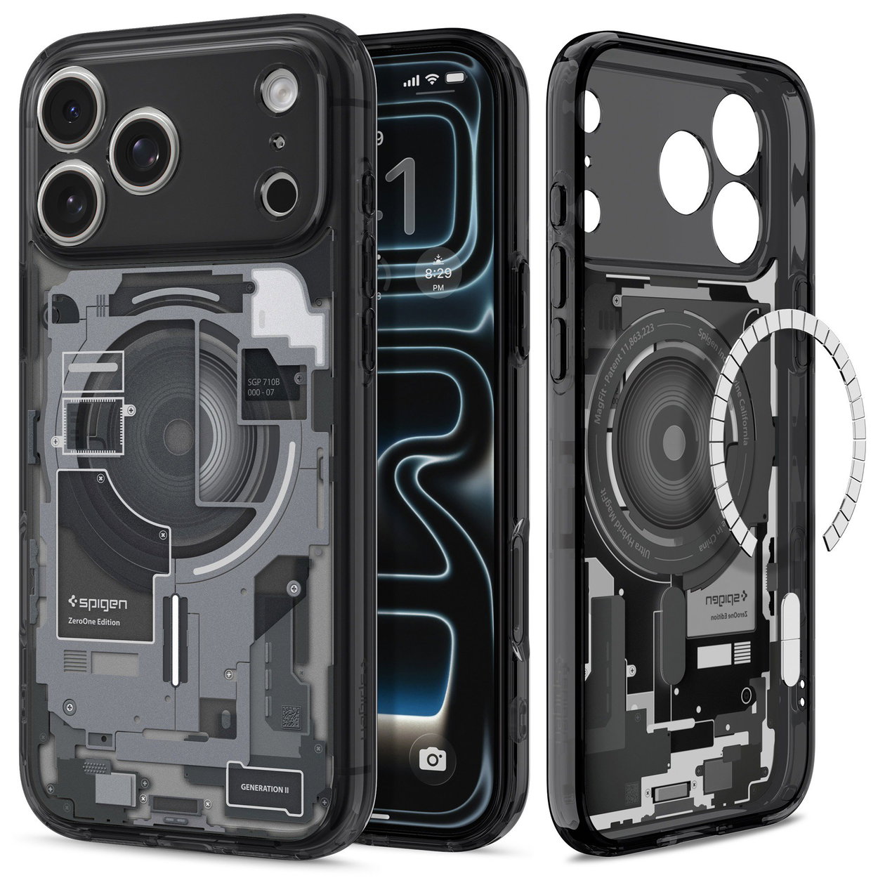 Handyhülle Spigen Ultra Hybrid MagSafe Zero One Black iPhone 18 Pro Max/17 Pro Max