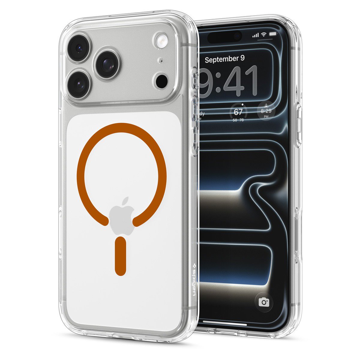 Handyhülle Spigen Ultra Hybrid MagSafe Clear Orange iPhone 18 Pro Max/17 Pro Max