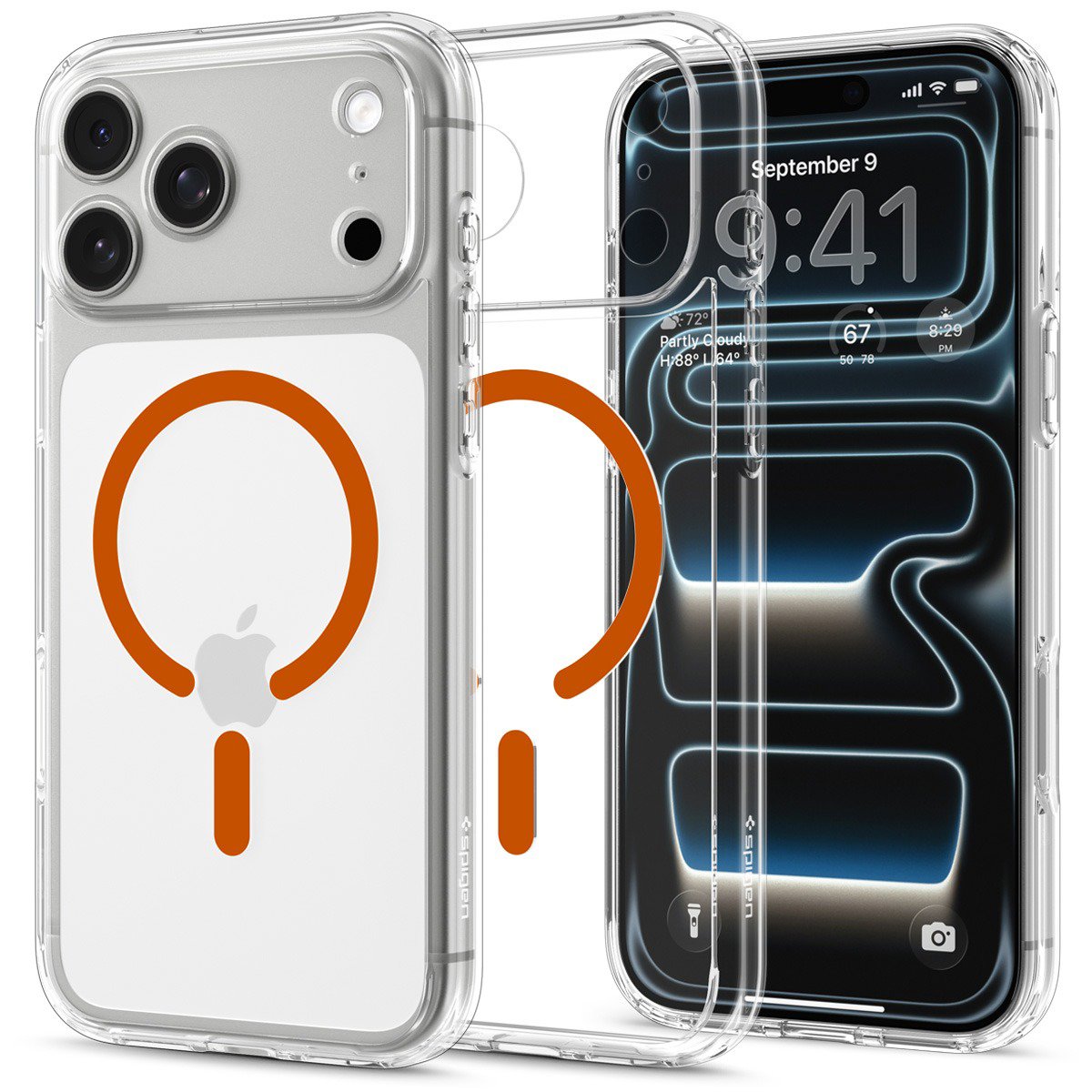 Handyhülle Spigen Ultra Hybrid MagSafe Clear Orange iPhone 18 Pro Max/17 Pro Max