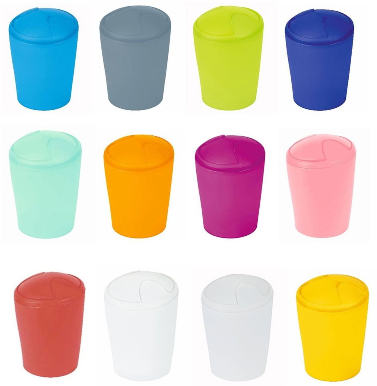 Spirella Move swing-top bin, basil green, plastic, 2L