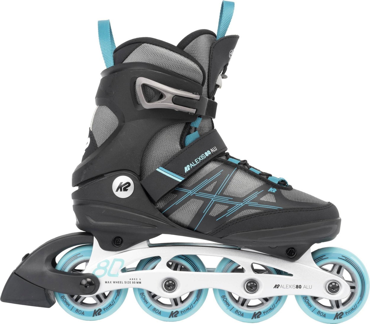 Ladies roller skates K2 Alexis 80 ALU in size 42,5 EU