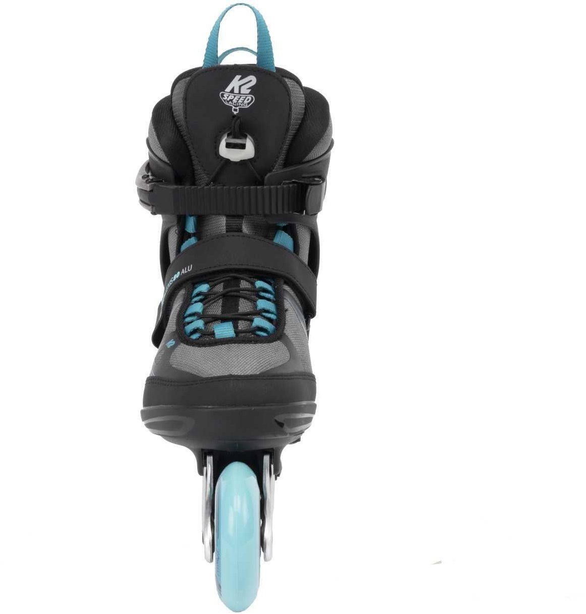 Roller skates K2 ALEXIS 80 ALU gray_cyan size 34 EU / 210 mm
