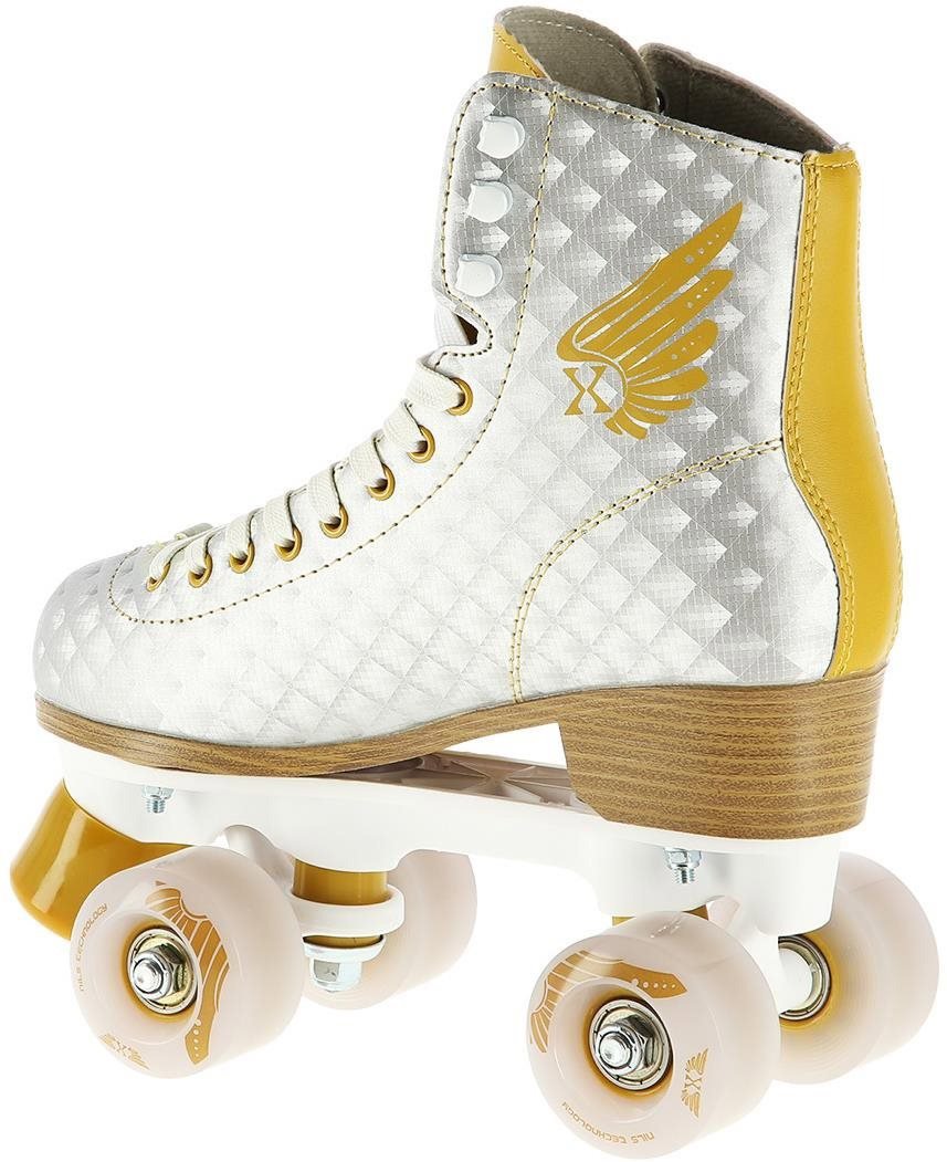NILS EXTREME NQ14198 GOLD SIZE 32 QUAD ROLLER SKATES