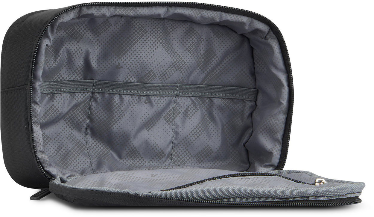 The black Roncato MOVE bag is ideal for storing cosmetics while travelling