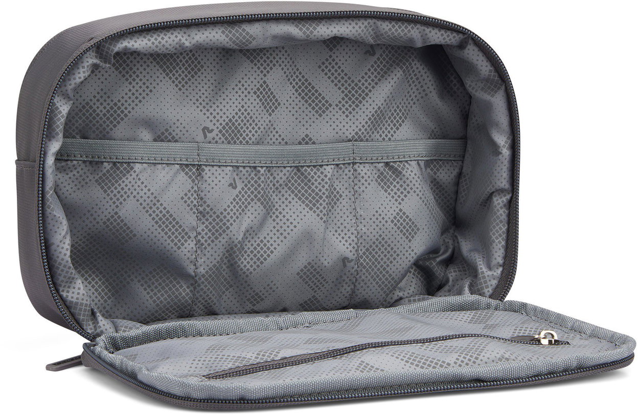 The Roncato MOVE graphite pouch is ideal for storing cosmetics while travelling