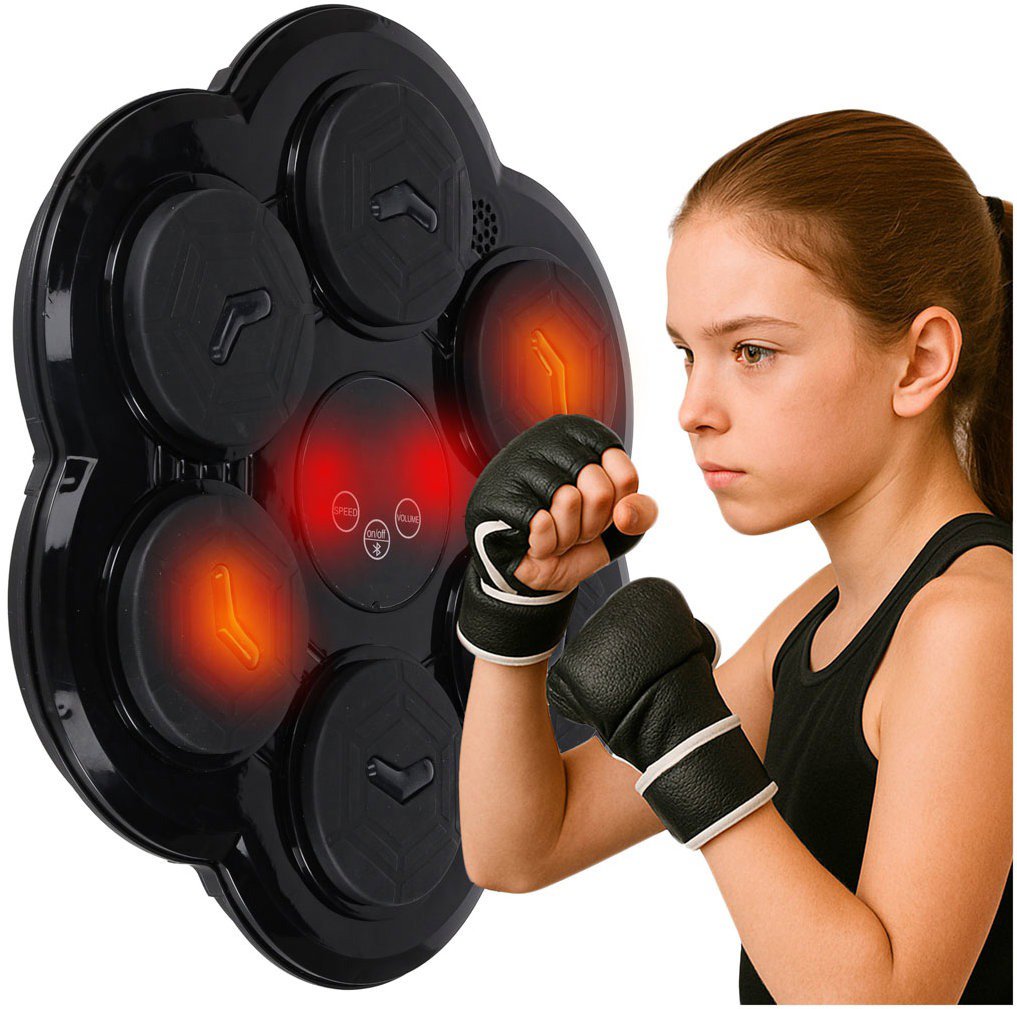 KIK KX3007 Electronic boxing wall target with gloves, Bluetooth, black