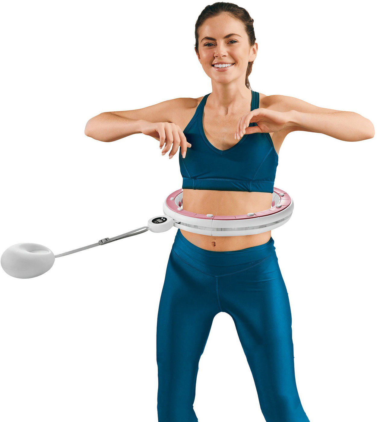Rebel RBA-3067 Massage Hula Hoop with weight, LCD, 44 cm, pink