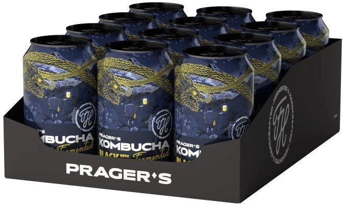 PRAGER_S Kombucha Black - 12 × 330 ml