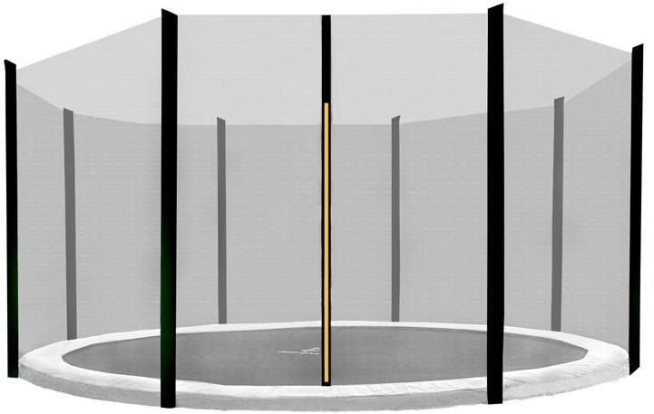 Protective net Aga Protective net 366 cm for 8 poles Black net / Black