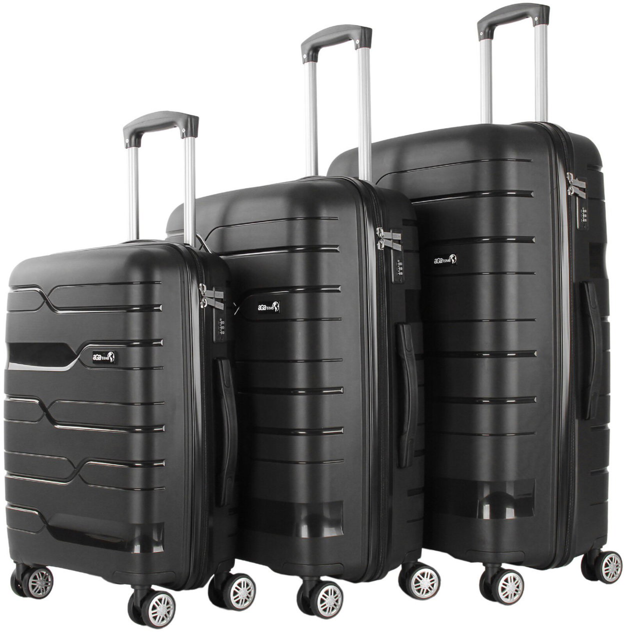 Aga Travel suitcase set Travel case set MR4681 Black