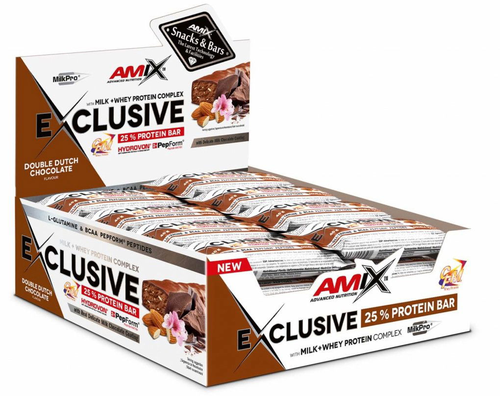 Amix Nutrition Exclusive Protein Bar, 6 x 85g, Double Dutch Chocolate