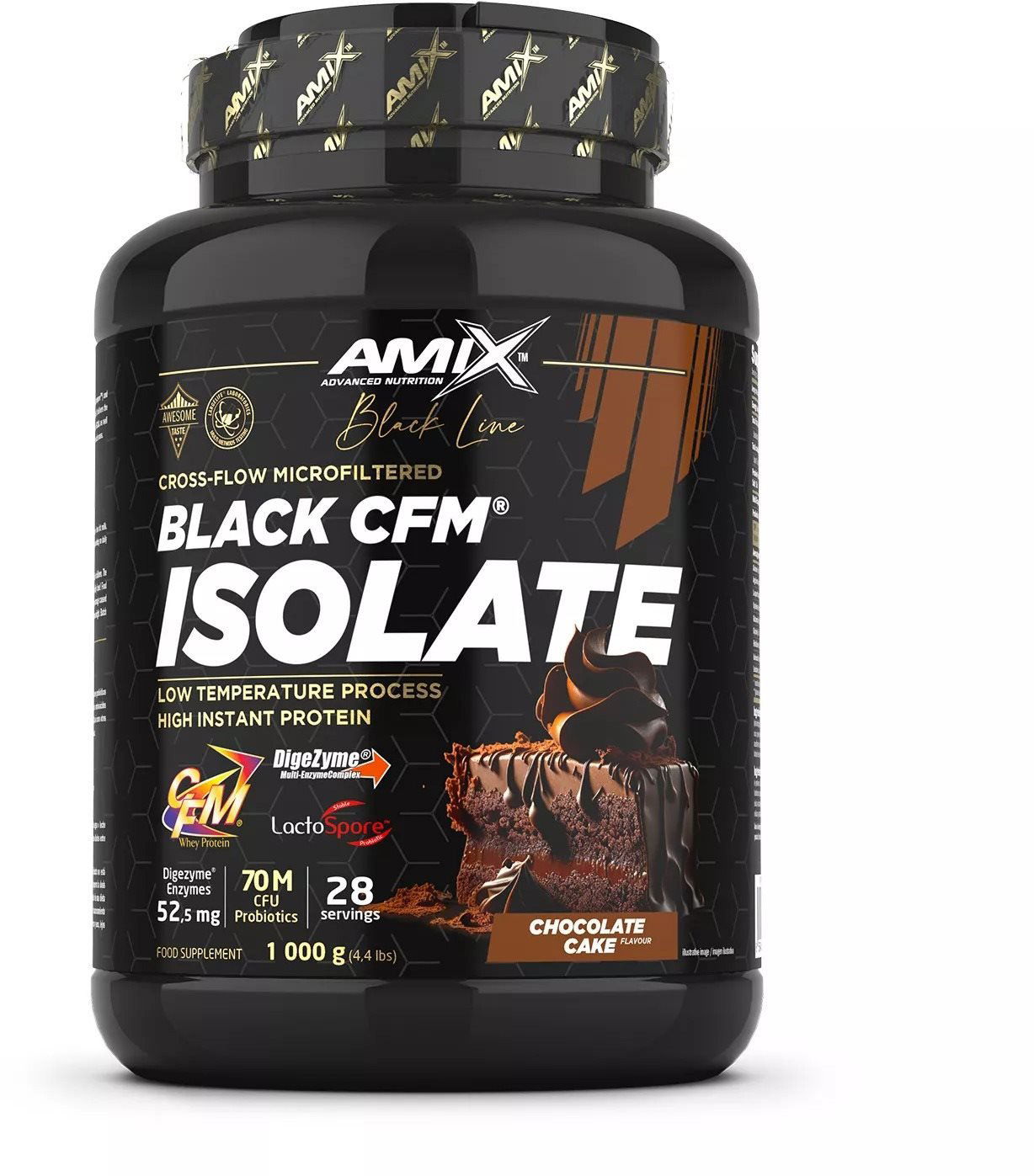 Protein Amix Nutrition Black Line Black CFM® Isolate 1000 g, chocolate cake