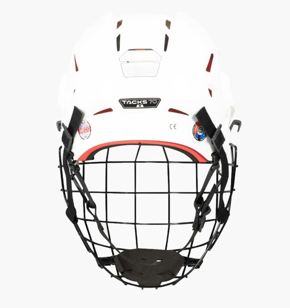 Hokejová helma CCM Tacks 70 Combo YTH dětské, 49-53 cm, bílá