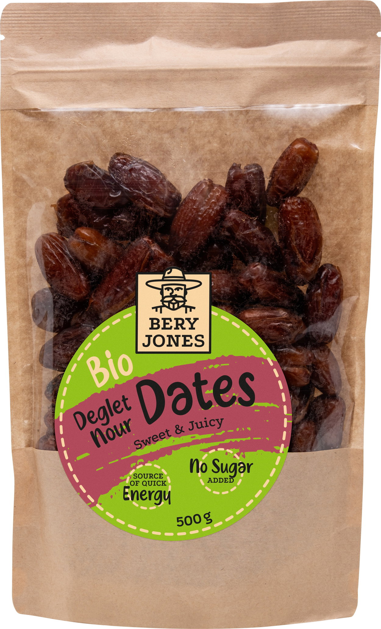 Dried fruit Bery Jones Dates Deglet Nour BIO 500g