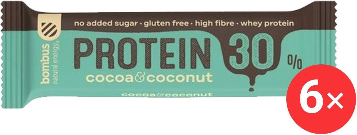 Bombus Protein 30%, 6 x 50g, Cocoa&Coconut