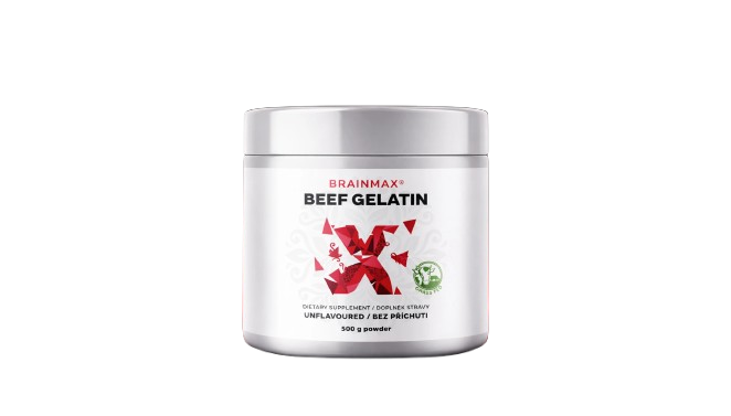 BrainMax Beef Gelatin, Grass-fed marhazselatin, 500 g