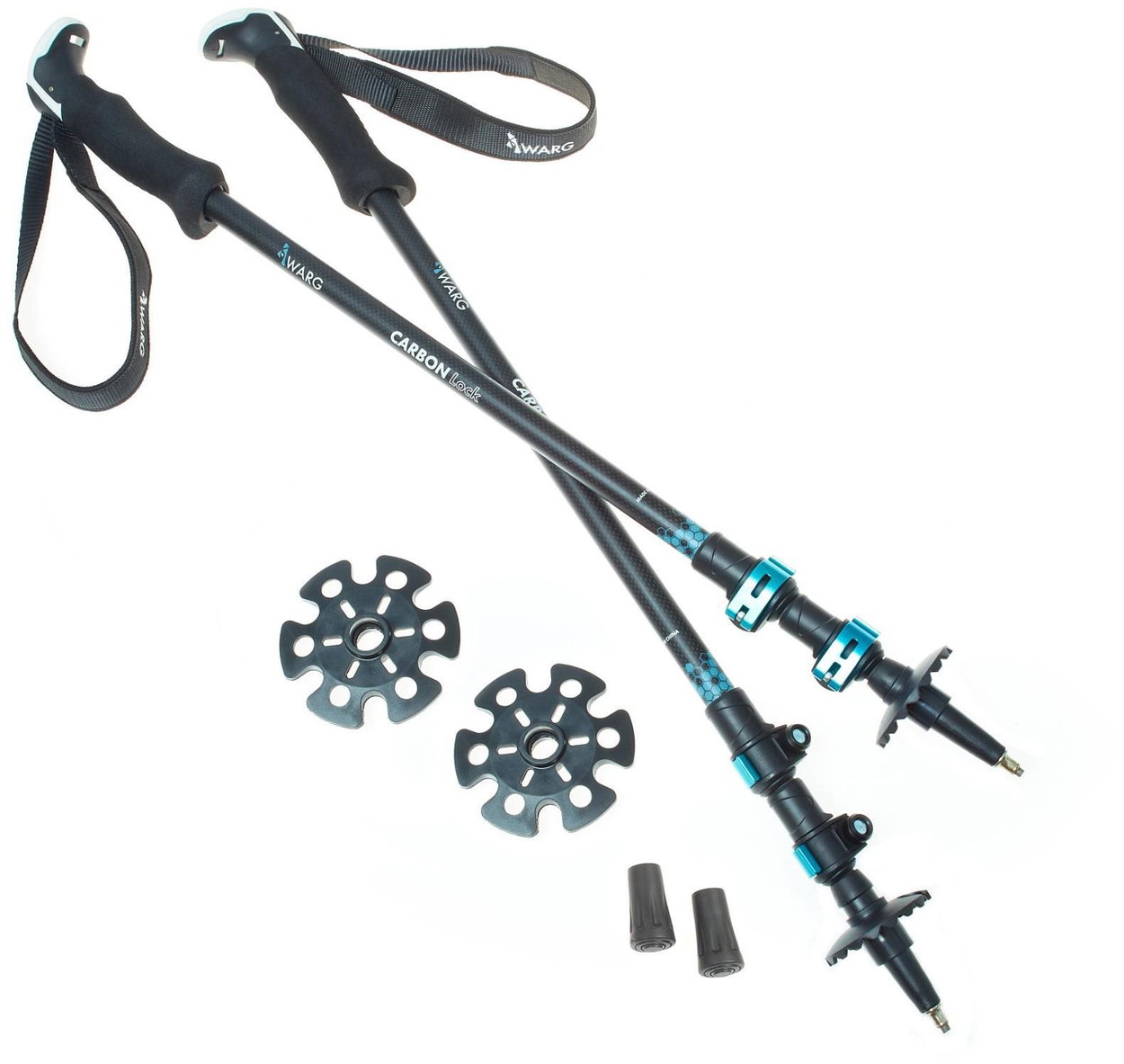 Trekking poles Warg Trekking poles Carbon Lock, black
