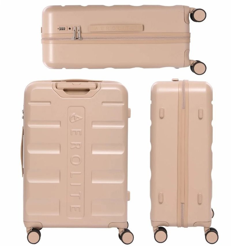Reisekoffer AEROLITE Hartschalenkoffer T-635 M, beige