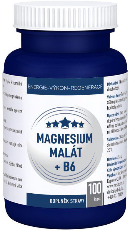 Magnesium Clinical Magnesium Malate + B6, 100 capsules