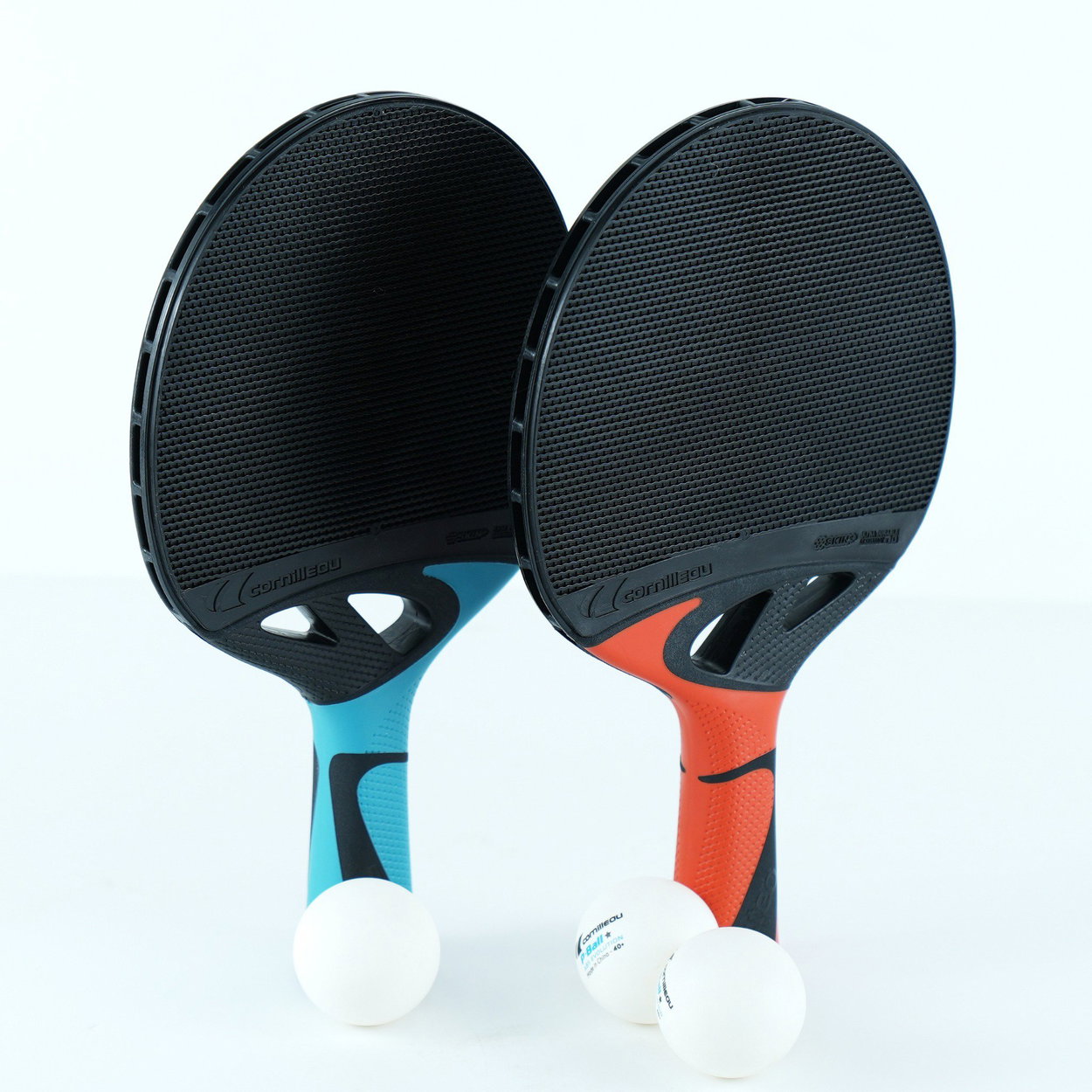 Cornilleau Tacteo Pack Duo (2R. + 3B.), black and blue, black and red