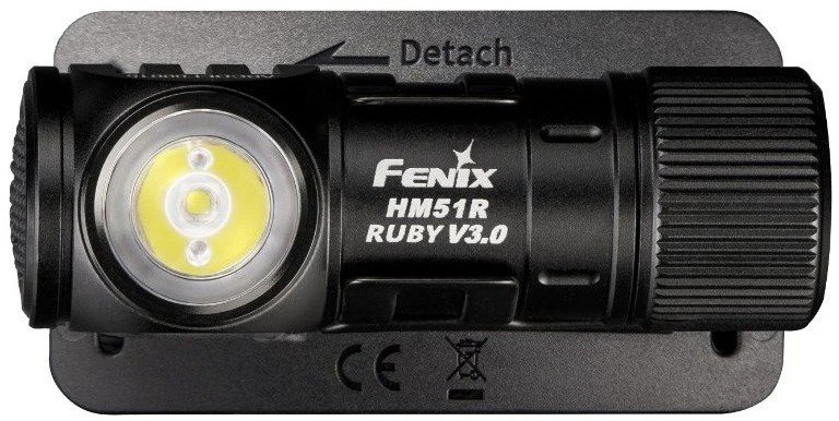 Stirnlampe Fenix HM51R Ruby V3.0 komplett schwarz