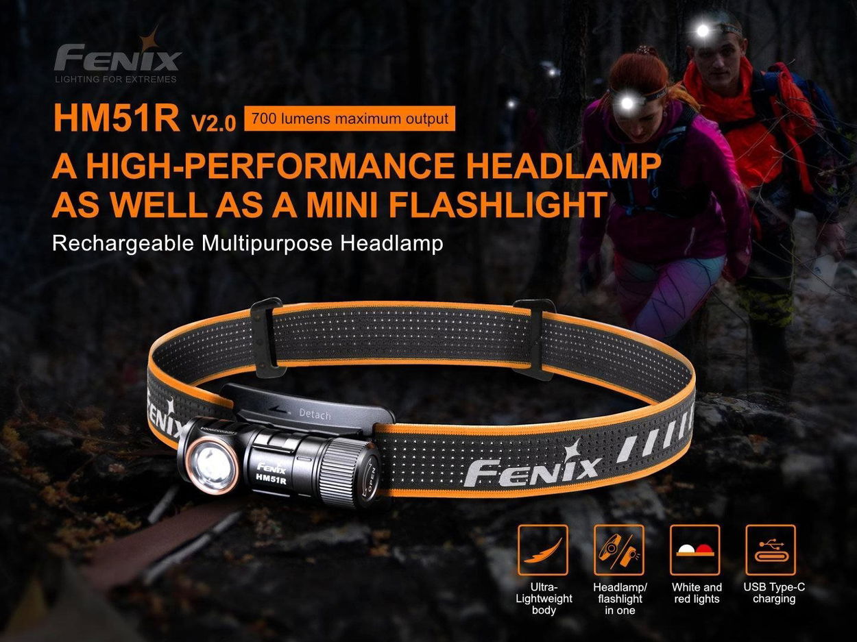 Čelovka Fenix HM51R Ruby V2.0