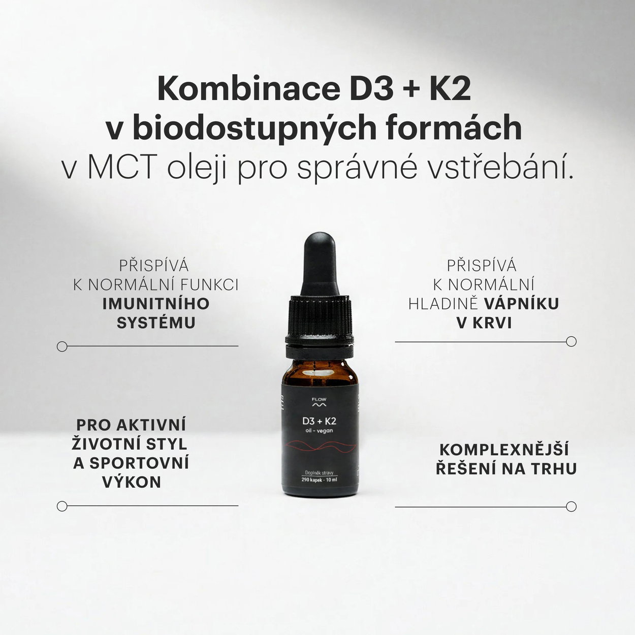 Flow D3+K2 vegan oil, 10ml