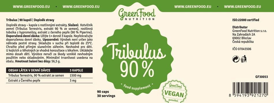GreenFood Nutrition Tribulus 90 %