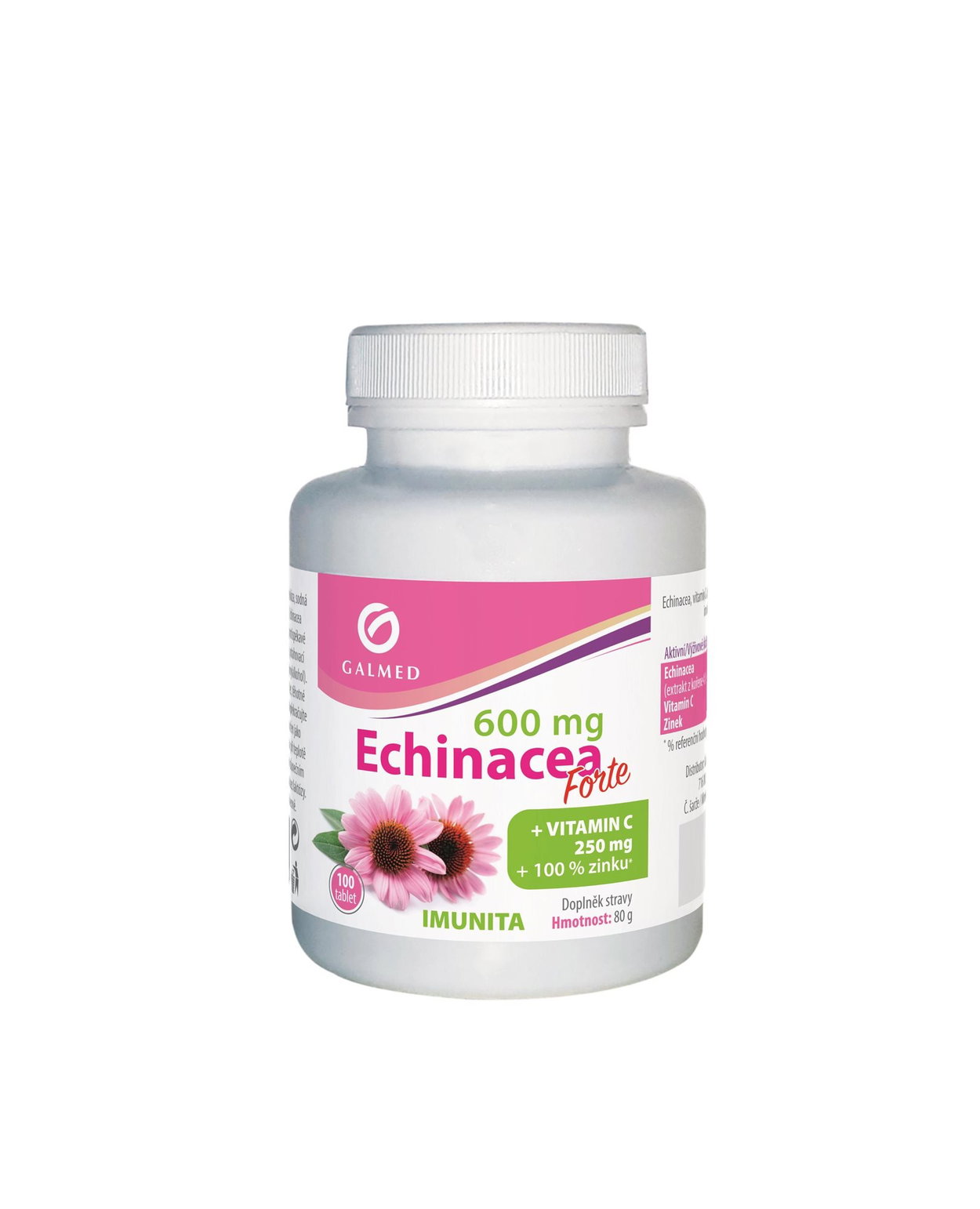 Echinacea forte 600mg + Vit.C+Zinek Galmed tbl 100