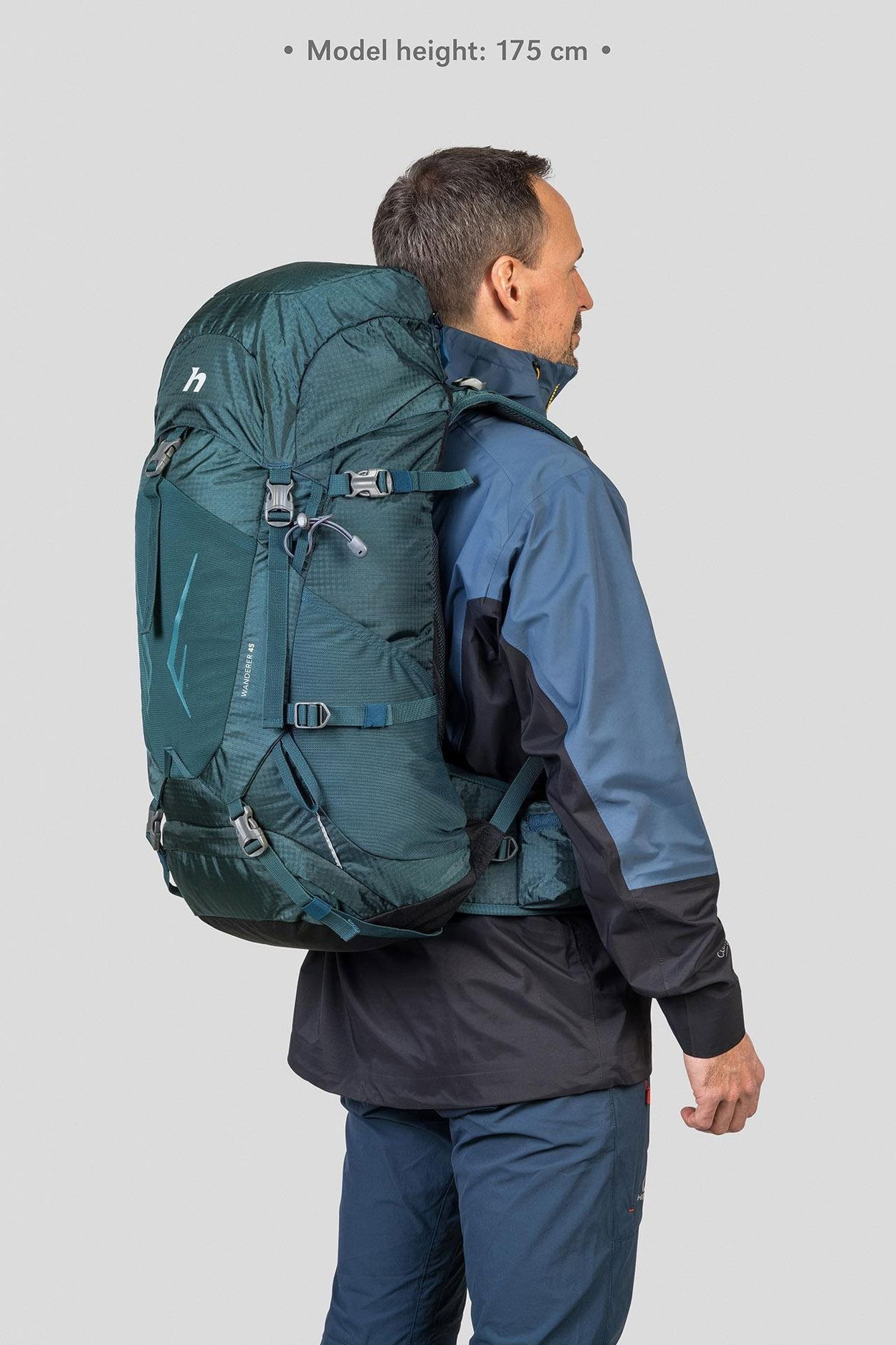 Turistický batoh Hannah Wanderer 45 deep teal