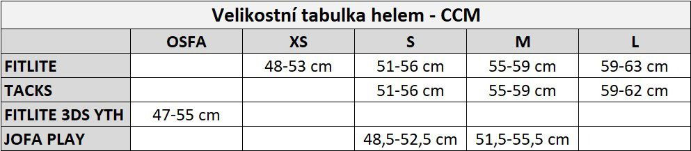 Hokejová helma CCM Tacks 110 SR, modrá, Senior, vel. S, 51-56cm