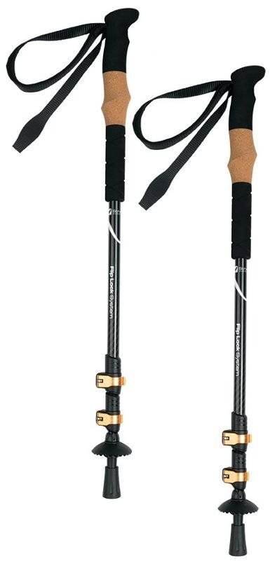 Trekking poles Schwarzwolf Denali 2pcs black/brown