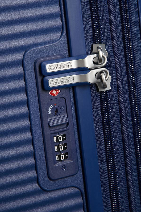 American Tourister Soundbox Spinner 55 EXP Midnight Navy