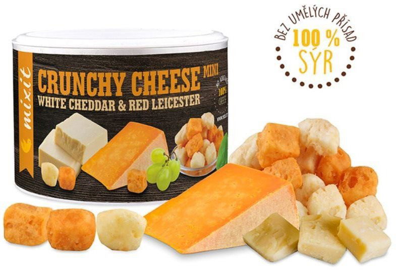 Mixit Křupavý sýr: White Cheddar & Red Leicester 70g