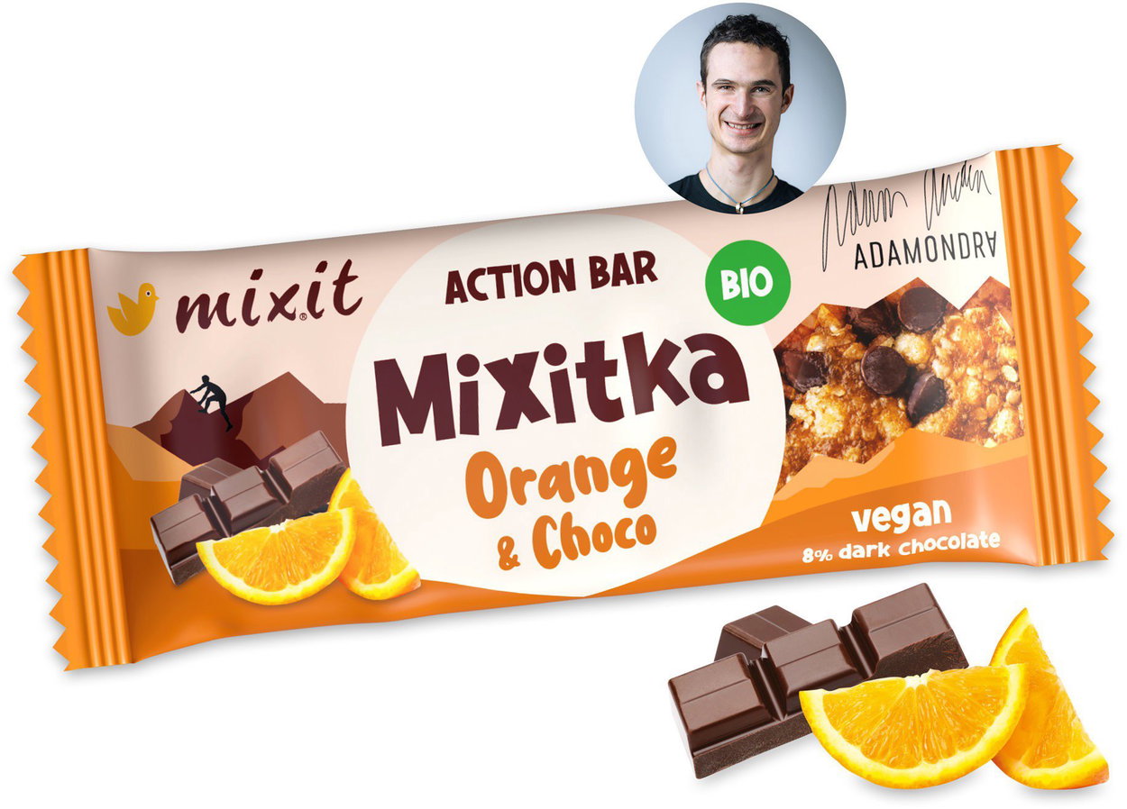 Cereal bar Mixit Action BIO Mixitka by Adam Ondra - Orange and chocolate