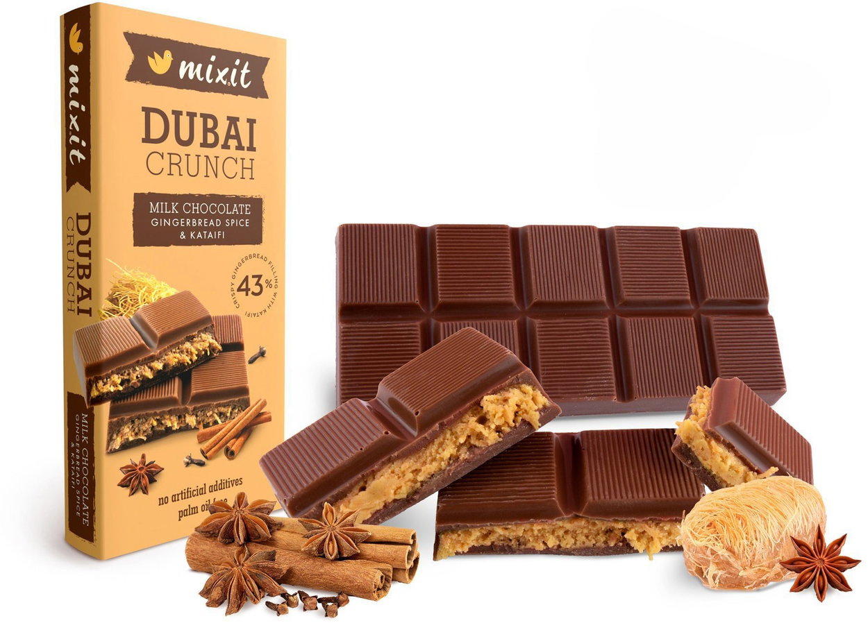 Chocolate Mixit Christmas filled chocolate Gingerbread spice & kataifi