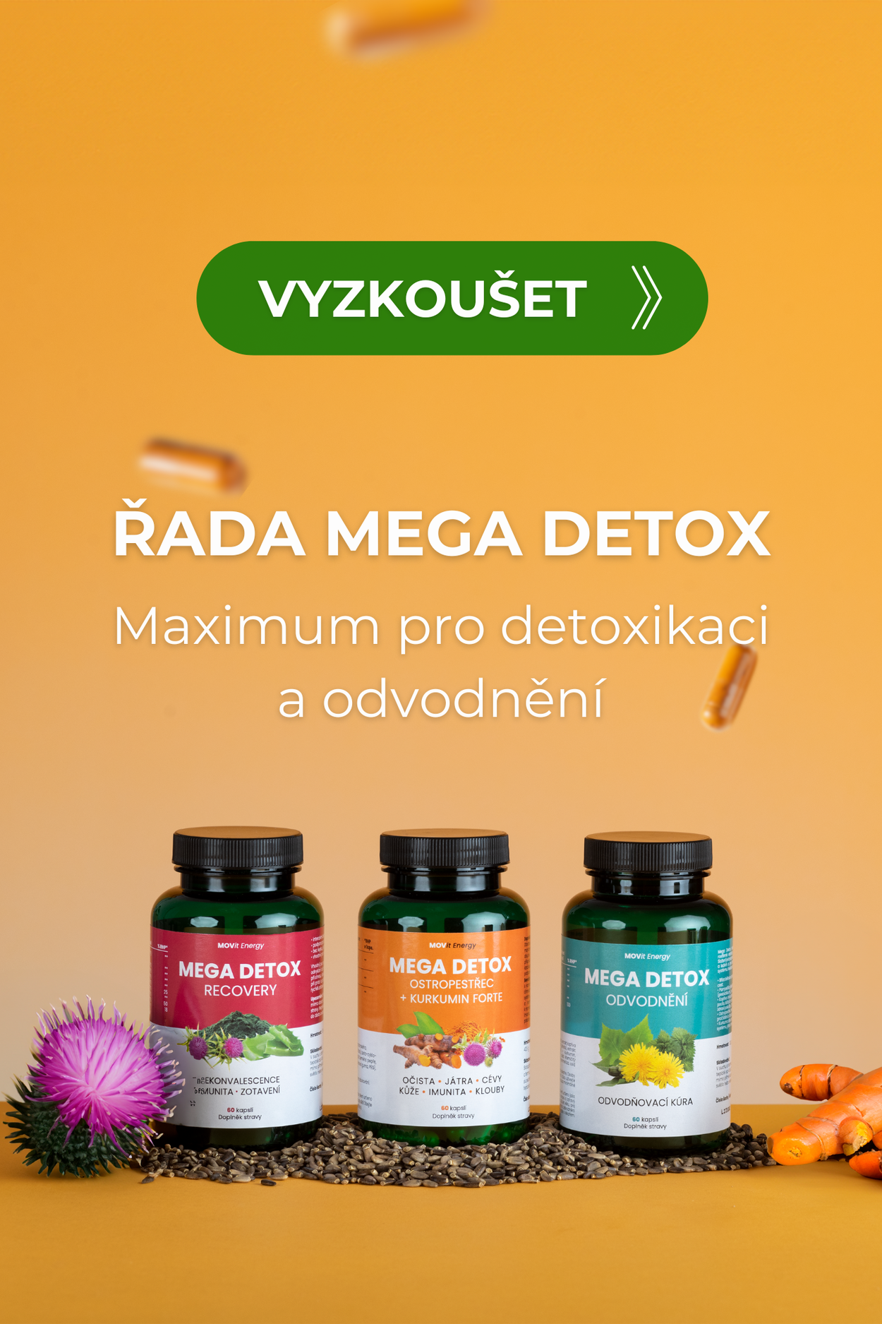 Milk thistle MOVit MEGA DETOX RECOVERY 60 capsules