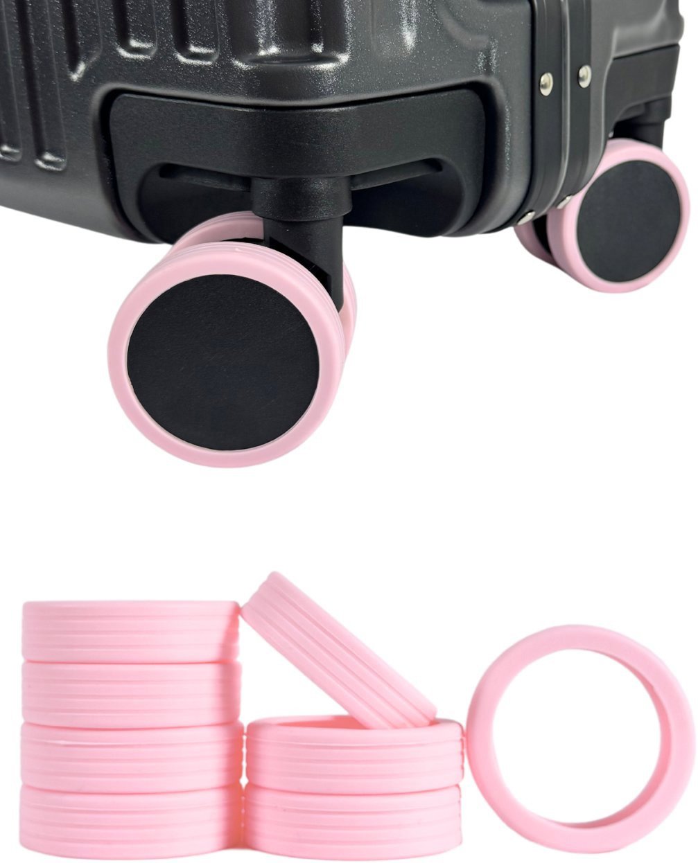 Cover Bertoo Protective silicone covers for double wheels - 8 pieces pink