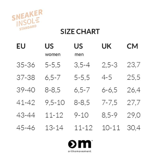 Orthomovement Sneaker Insole Standard