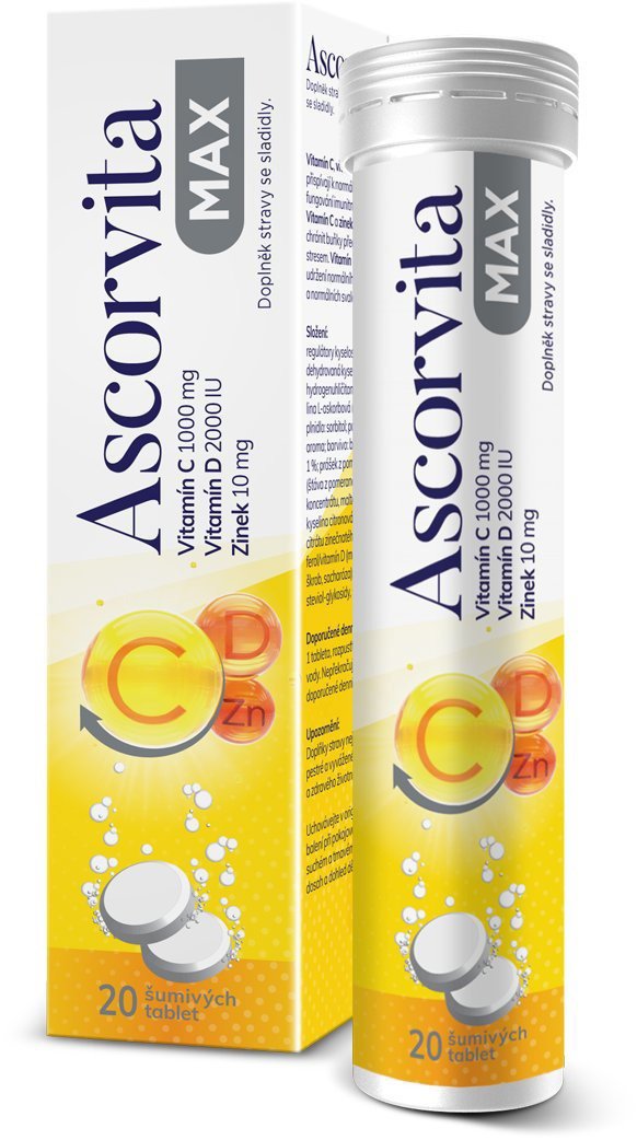 Multivitamin Ascorvita Max 20 effervescent tablets