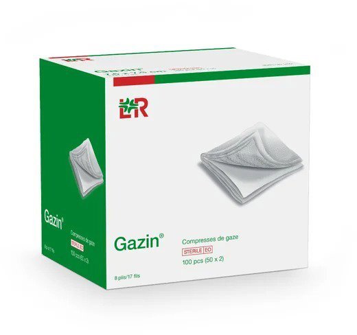 Gazin Gauze compression hydrophilic sterile 8 layers 10 × 10 cm 100 pcs