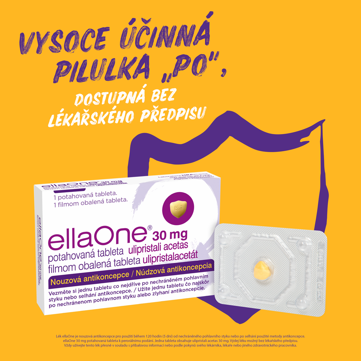 Registered medicinal product EllaOne 30 mg 1 tablet