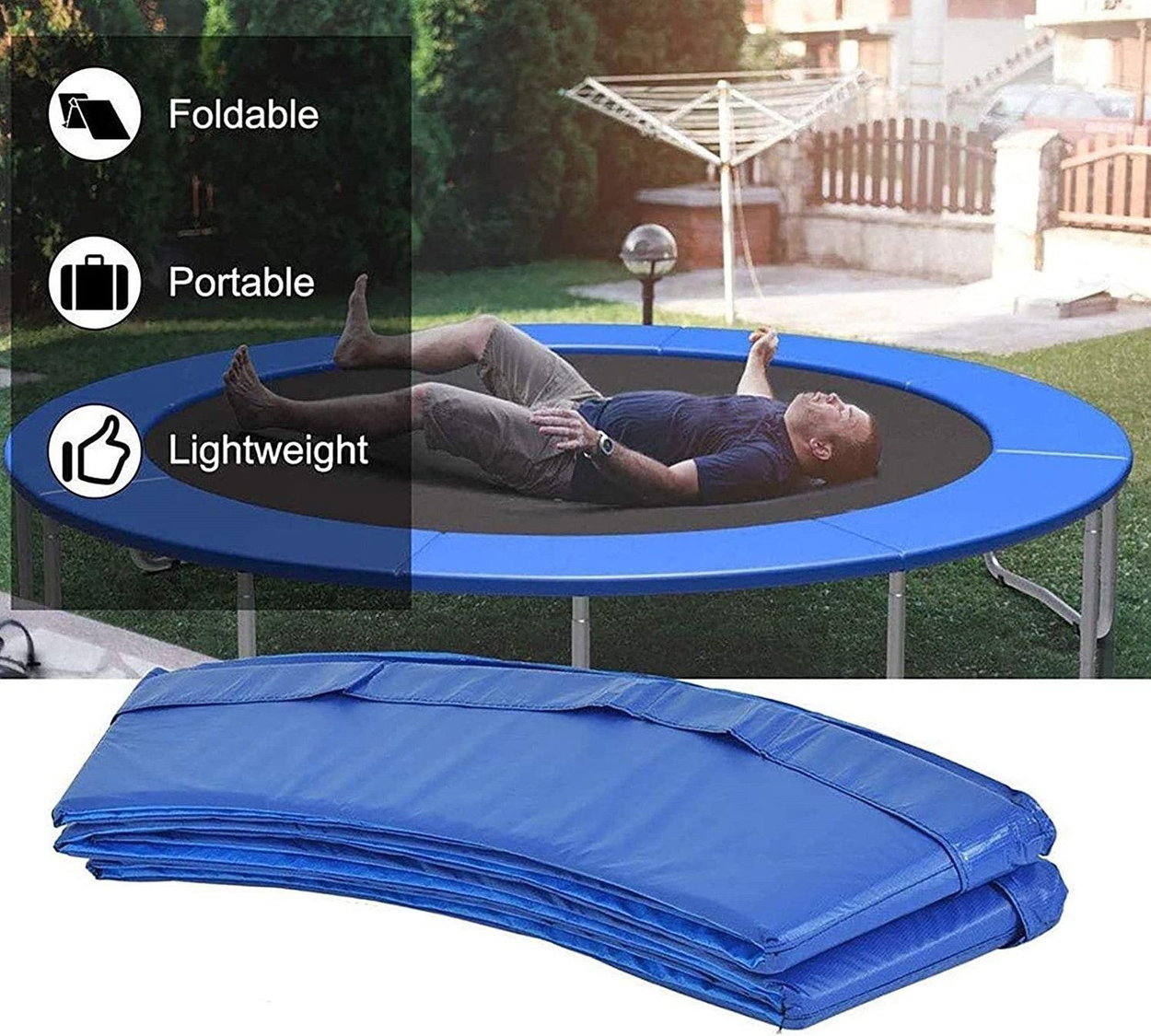 SEDCO Spring cover for trampoline Super 305 cm, protective collar blue