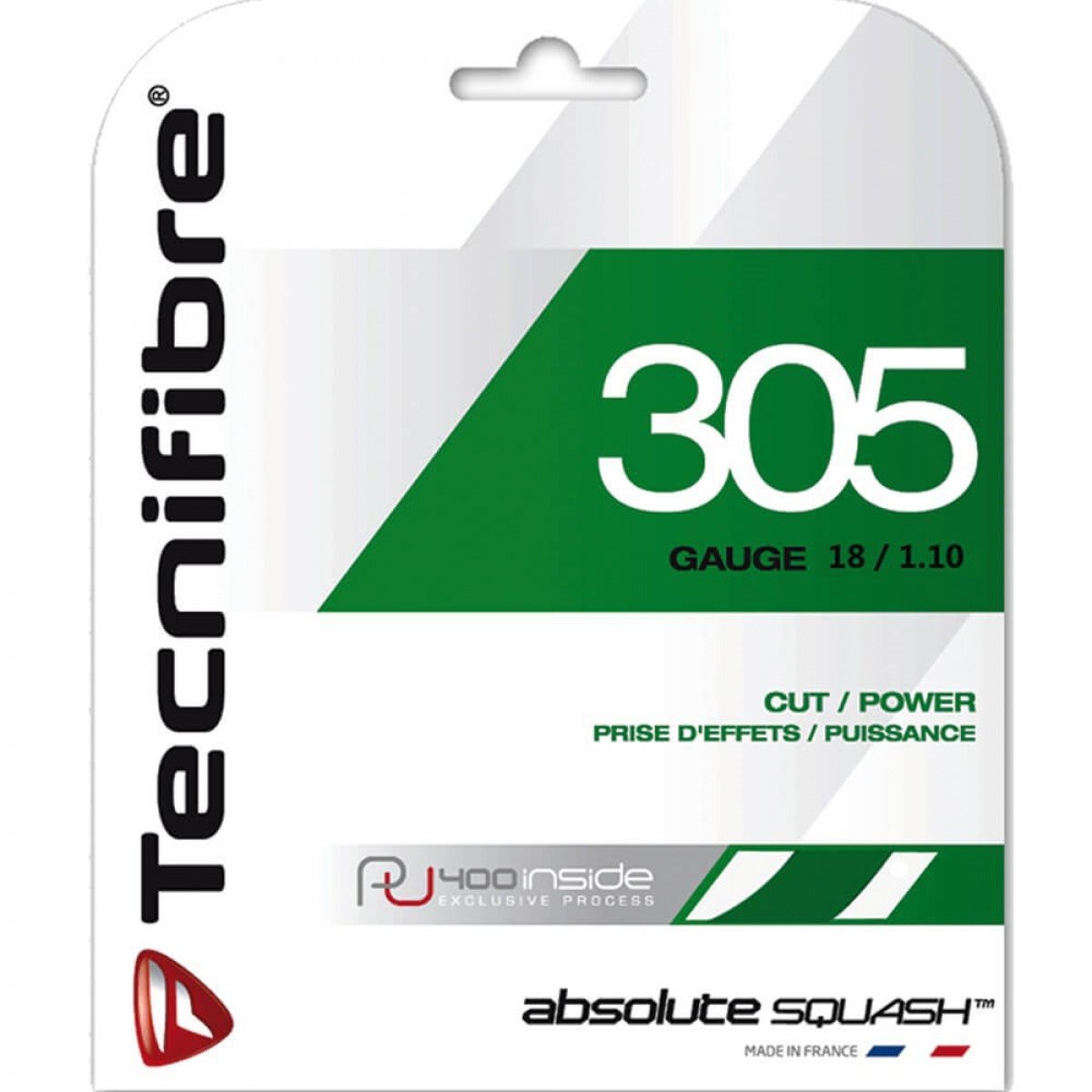 Squash braid Tecnifibre 305 Green 1,10 12m