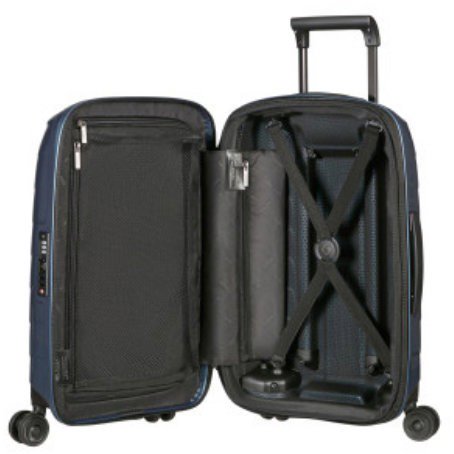Samsonite Attrix Spinner 55 EXP Travel Case Steel Blue