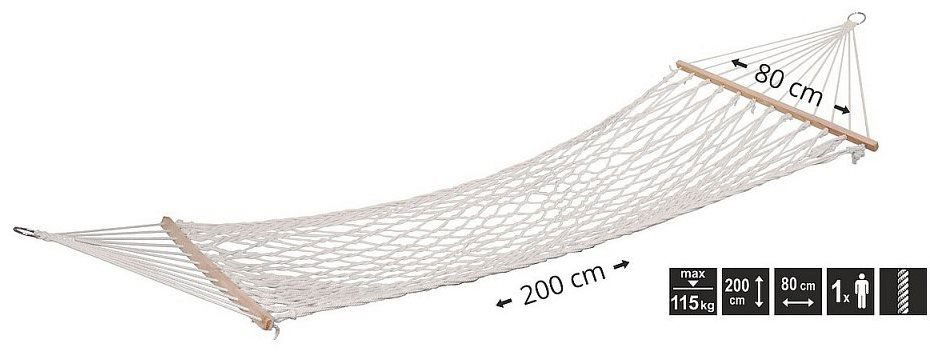 Houpací síť Cattara 200 x 80cm